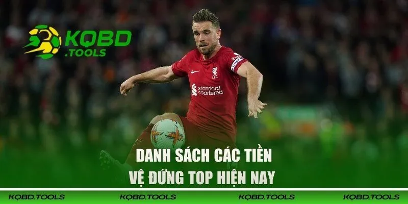 Danh sách các tiền vệ đứng top hiện nay  